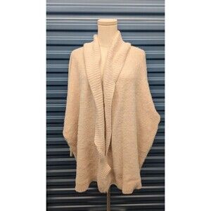 BOSTON PROPER Ribbed‎ Trim Dolman Super Soft Baby Pink Cardigan XS S